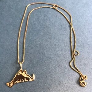CB Stark 1” Martha’s Vineyard charm 18” chain 14k